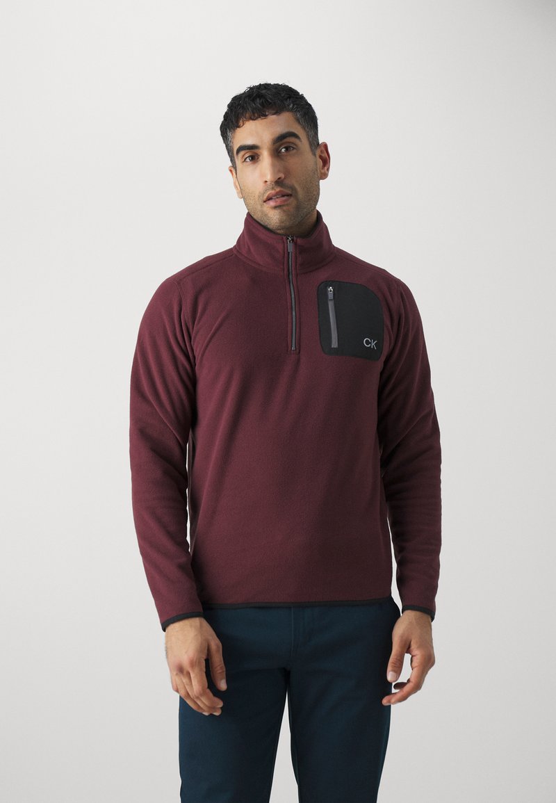 Calvin Klein Golf PLANET HALF ZIP - Pulover iz flisa - burgundy
