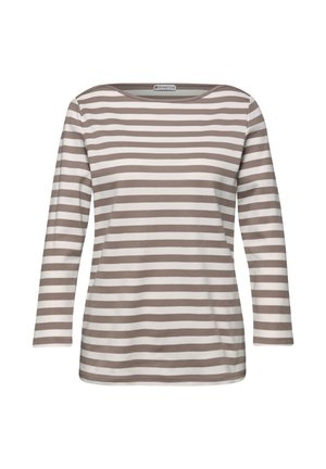 GESTREIFTES - Langarmshirt - braun