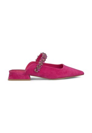 PLANO TIRA PEDRERÍA - Pantolette flach - fucsia neón