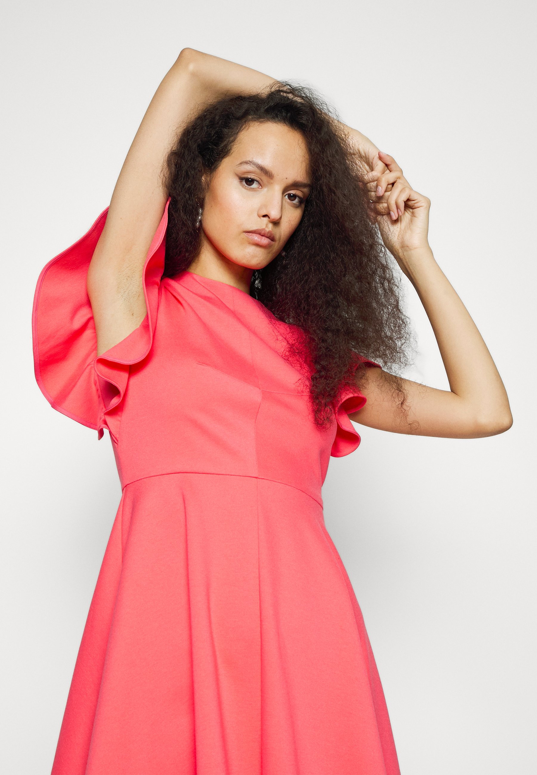 FLUTTER SLEEVE PONTE DRESS 