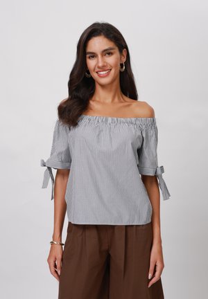 Bluse - black/white