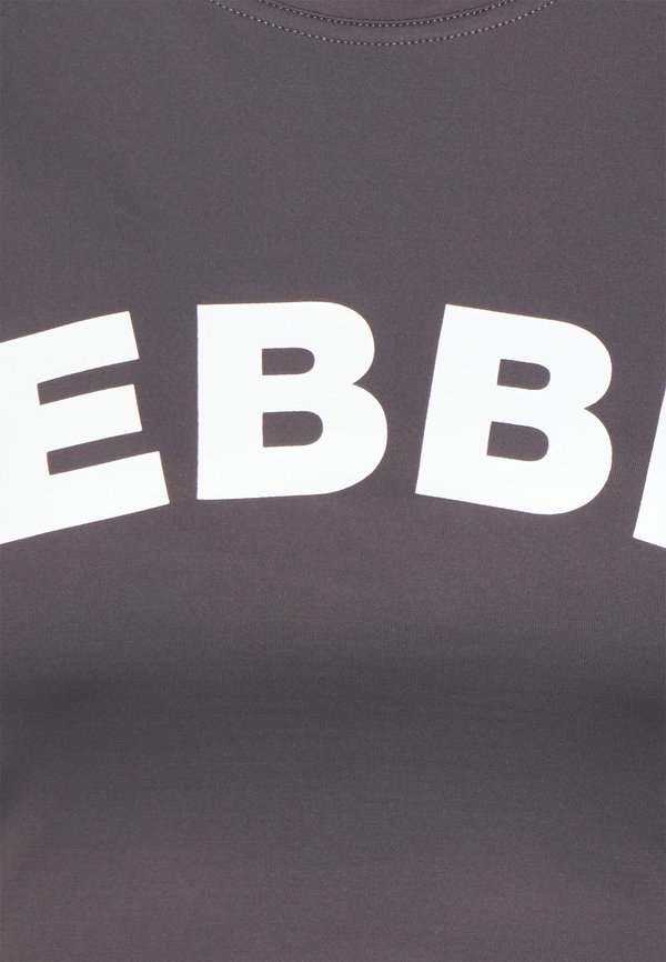 SHORT SLEEVE CROP TOP - Print T-shirt - marron2