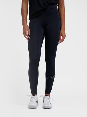 Hummel COURT MID WAIST POCKET - Tights - light grey black