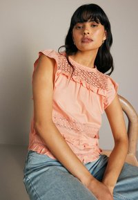 Next FRILL SLEEVE REGULAR FIT - Pusero - peach pink