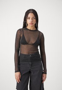 Noisy May NMSHIMMY - Langarmshirt - black/silver-coloured