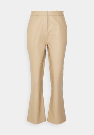 Pantaloni di pelle - beige