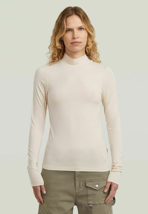 G-STAR, MOCK SLIM T-SHIRT - T-shirt à manches longues - dk talc