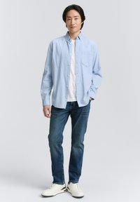 TOM TAILOR TTMARVIN Straight - Straight leg jeans - used mid stone blue denim
