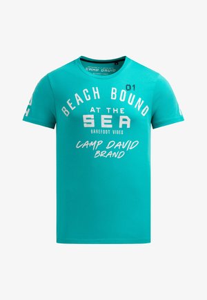 Camp David, CAMP DAVID T-SHIRT RUNDHALS MIT ARTWORK - T-Shirt print - island green