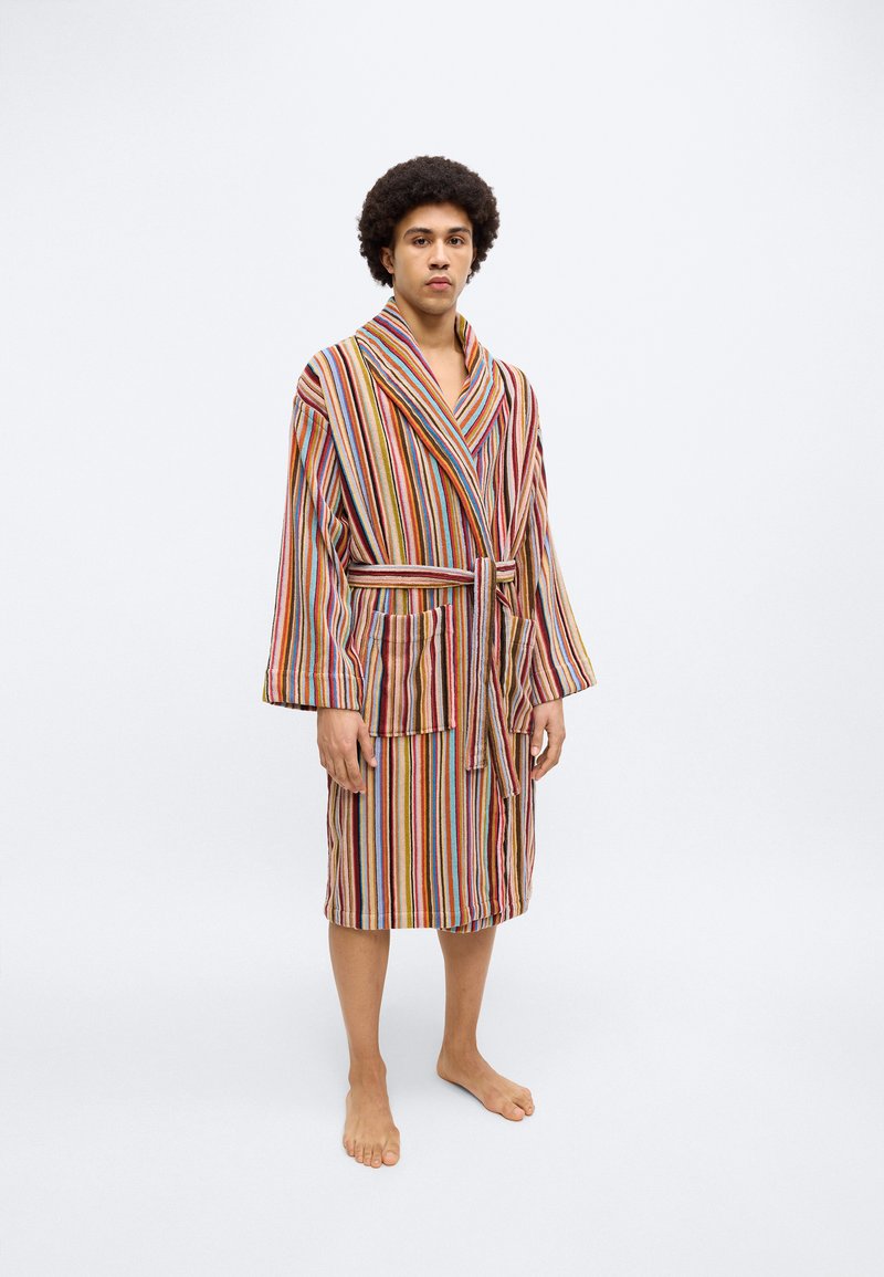 paul smith cotton dressing gown Signature Stripe' Woven Cotton Bathrobe