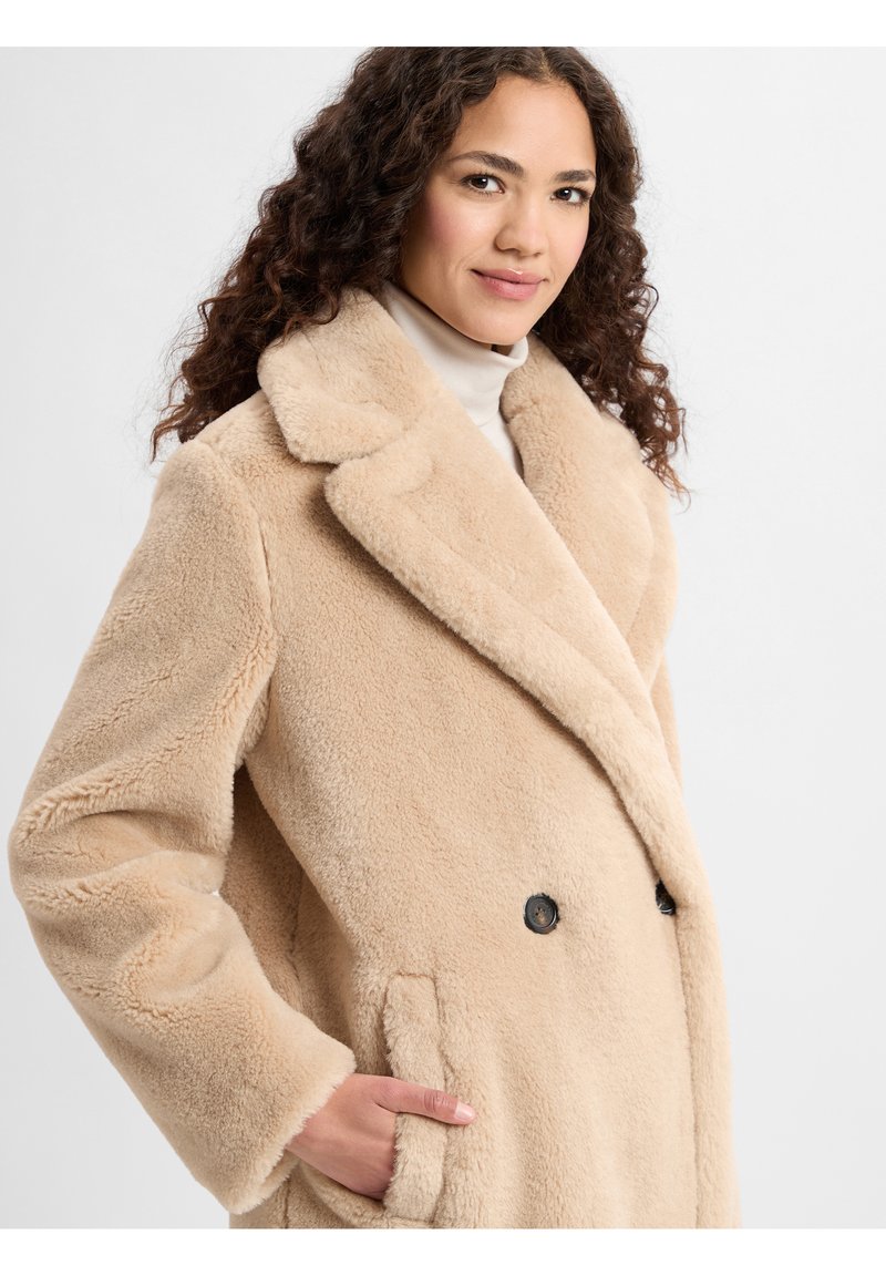 Teddy Mantel Comma Wintermantel Teddy Mantel Beige Wintermantel