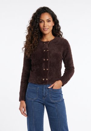 Anna Field by Zalando, FUZZY HEART BUTTON  - Жилетка - brown