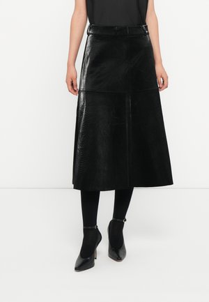 VEGANI IMMALI SKIRT - sukňa v tvare A - black