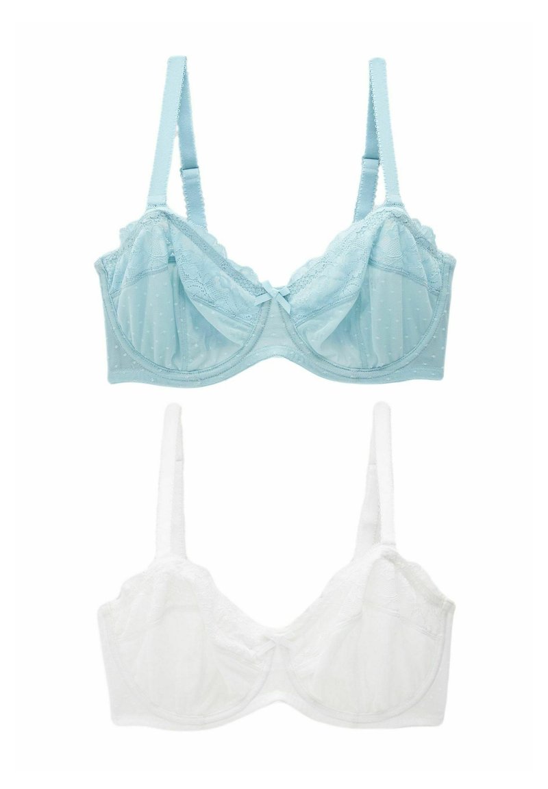 Next NUDE/WHITE LIZZIE NON-PADDED TWO PACK - Olkaimettomat/muut rintaliivit - blue white