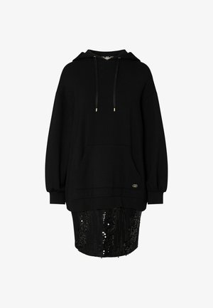LIU JO, LIU JO MIDI SWEATSHIRT DRESS WITH SEQUINS - Sweat Dress - black
