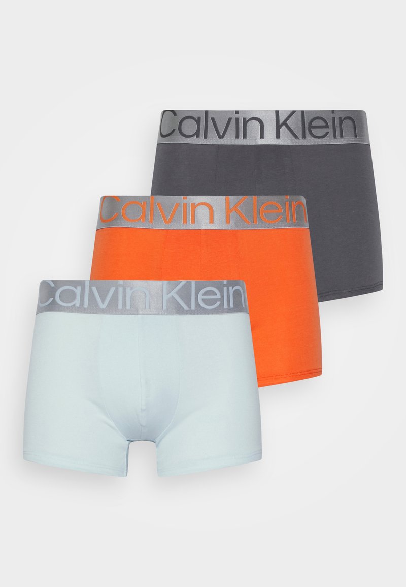 Calvin Klein Underwear TRUNK 3 PACK CKR STEEL COTTON - Kitsad bokserid - grey sky/turned mango