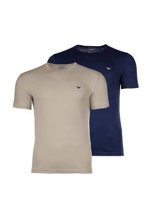 Emporio Armani 2 PACK PARTE ALTA CREW NECK - Unterhemd/-shirt - nut/ink