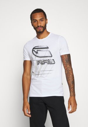 PERSPECTIVE LOGO GR SLIM - T-shirt con stampa - white