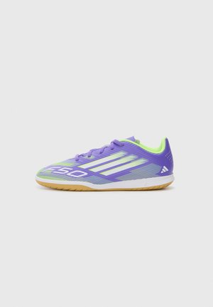 F50 CLUB UNISEX - Salės futbolo bateliai - purple rush/white/lucid lemon