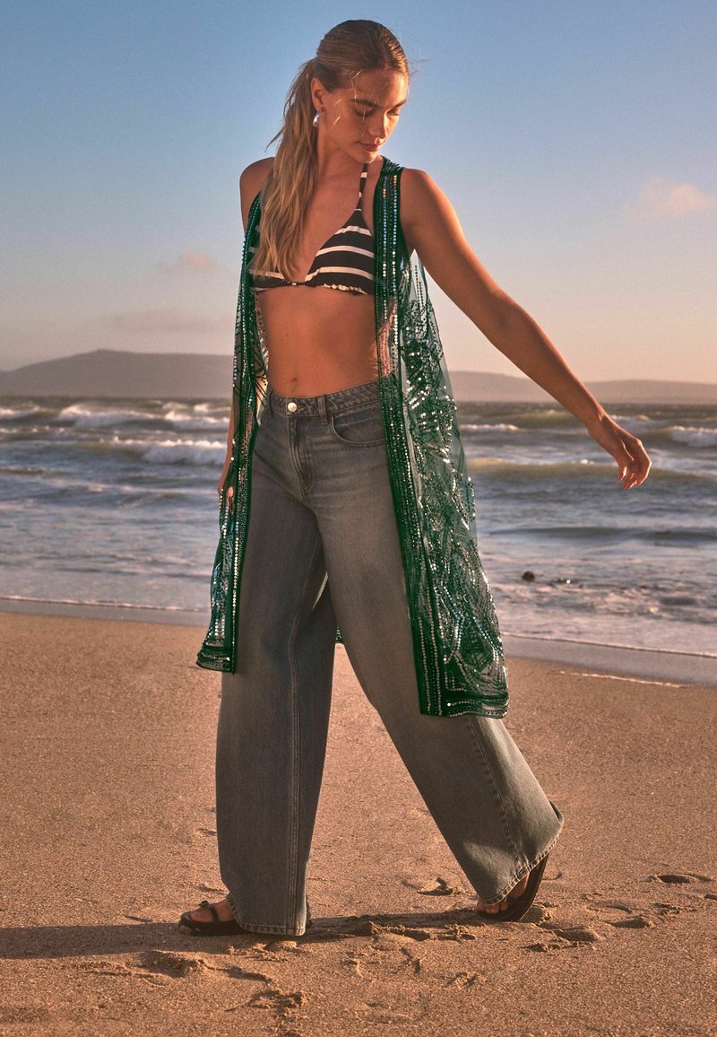 Next SEQUIN COVER-UP - Väst - khaki green