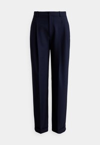 WOOL-BLEND FAILLE BACALL PANT - Broek - navy