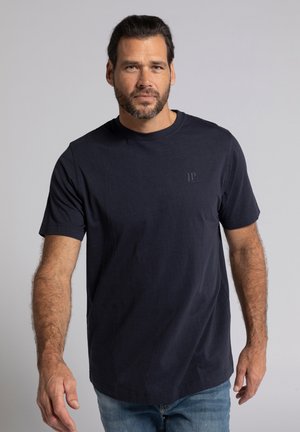 GROSSE GRÖSSEN BIS IM DOPPELPACK AUS REINER QUALITÄT RUNDHALS BEQUEME PASSFORM - T-shirt basic - navy türkies