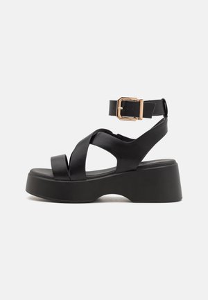 RAIA - Platform sandals - black