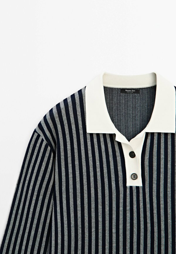 STRIPED WITH COLLAR - Long sleeved top2