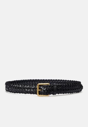 BRAIDED VACHETTA LEATHER BELT - Öv - black