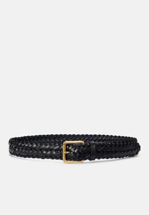 Lauren Ralph Lauren BRAIDED VACHETTA LEATHER BELT - Cintura - black