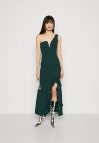 WAL G. SOYA ONE SHOULDER RUFFLE MAXI DRESS - Alkalmi viselet - forest green