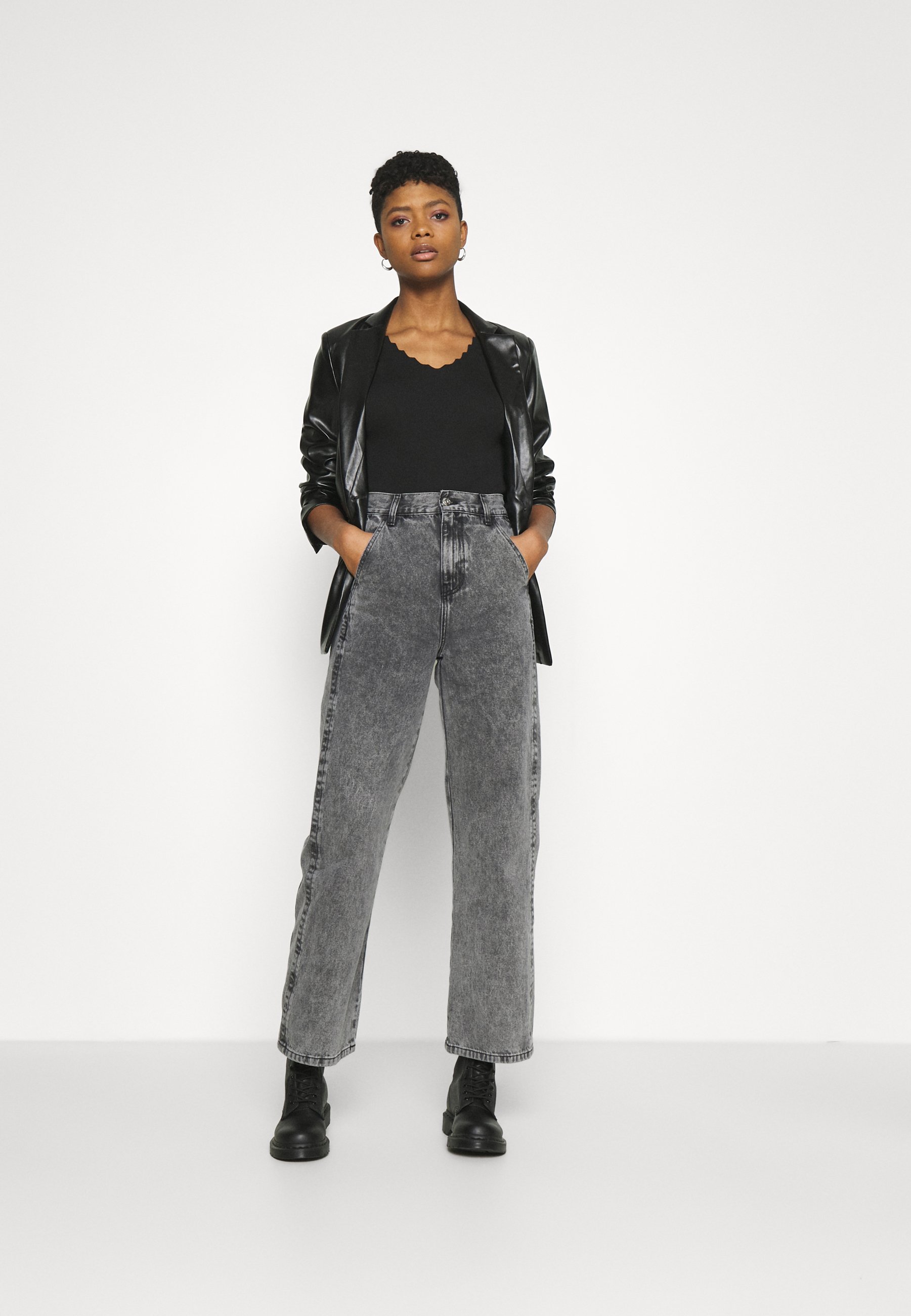 River Island SLIM WIDE LEG BURT - Jean 