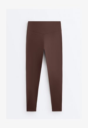 OYSHO COMFORTLUX HIGH-RISE ANKLE-LENGTH - Leggings - light brown