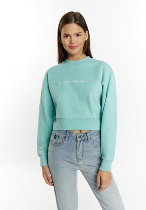 CROPPED KEEPSUDRY - Sweatshirt - aqua