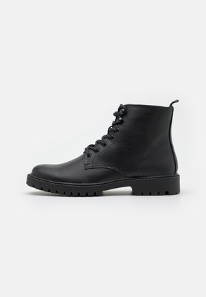 Lace-up ankle boots - black