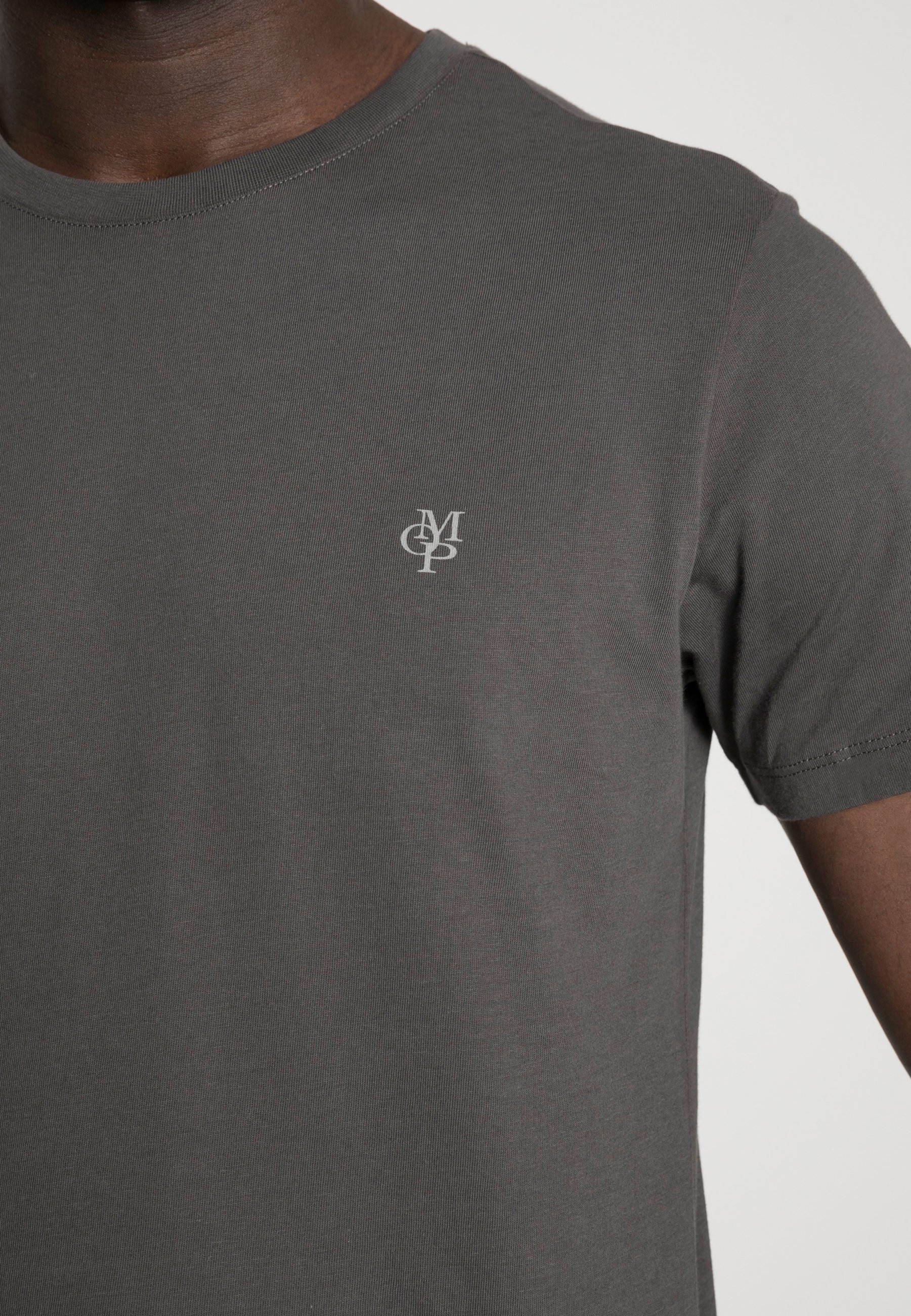 Marc O'Polo C-NECK - T-shirt basic - gray pinstripe/grigio scuro - Zalando