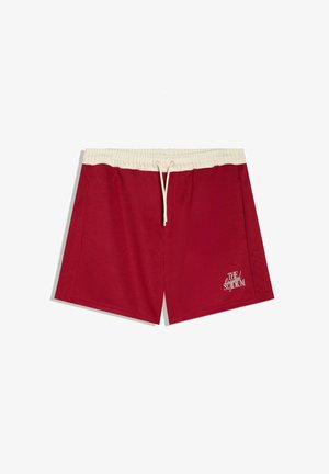 Bershka, SHORT WITH PATCH - BERMUDA SHORTS - Pantaloni sportivi - dark red