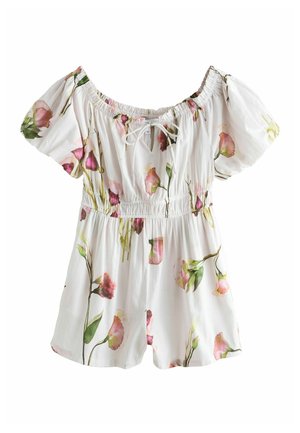 TALL FIT - OFF SHOULDER SUMMER - Jumpsuit - white purple