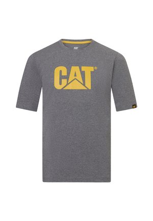 Caterpillar, CATERPILLAR MEN'S T-SHIRT WITH CAT TRADEMARK LOGO - Print T-shirt - grey