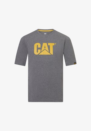 Caterpillar, CATERPILLAR MEN'S T-SHIRT WITH CAT TRADEMARK LOGO - Print T-shirt - grey