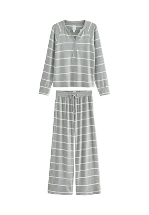 SET - Yöasusetti - grey stripe