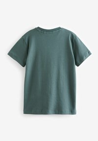 Next EMBROIDERY TEXTURED SHORT SLEEVE - REGULAR FIT - T-shirt med print - mineral