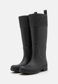 Tommy Hilfiger LONG BOOT MONOGRAM - Wellies - black