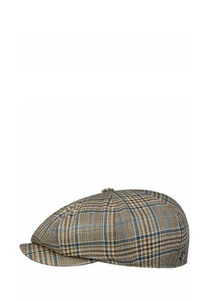 Lierys GLENCHECK 8 PANEL - Beanie - braun blau