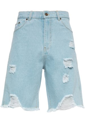 Karl Kani HEAVY DISTRESSED - Jeansshort - bleached blue