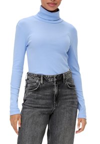 QS MIT ROLLKRAGEN - Langarmshirt - himmelblau