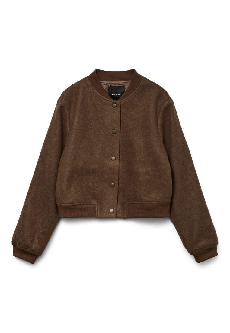 Vero Moda Bomberjacks donkerbruin