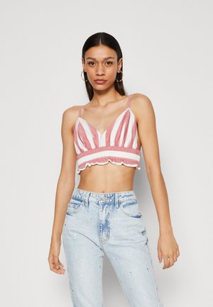 NAF NAF LIZA - Débardeur - ecru/rose