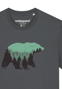 watapparel WALDBÄR - T-shirt print - anthracite
