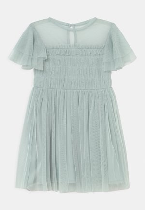 GATHERED BODICE RUFFLE DRESS - Cocktail dress / Party dress - pale blue